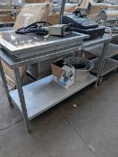 135cm stainless steel top prep table