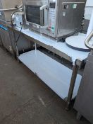 150cm stainless steel prep table with shelf under