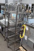 +VAT 42cm stainless steel mobile baker's trolley