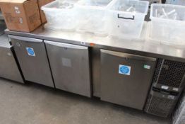 182cm Precision MCU311 3-door counter fridge