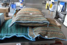+VAT 3x heavy hessian type woven cushions