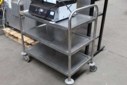 +VAT Stainless steel 3-tier trolley