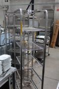 +VAT 42cm stainless steel mobile baker's trolley