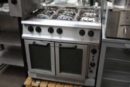 +VAT 90cm gas Falcon 6-burner cooker with 2-door convection oven