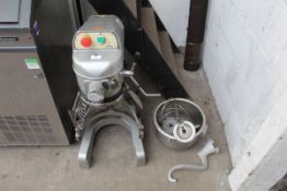 Metcalfe 200 planetary mixer 20qt with safety guard bowl and 3 attachments