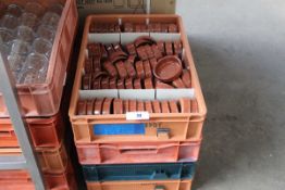 +VAT 4x stacking crates containing tapas dishes