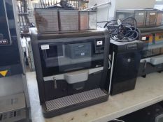 Nio XG edition bean to cup digital display coffee machine with associated milk fridge