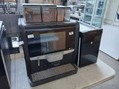 Nio XG edition bean to cup digital display coffee machine with associated milk fridge