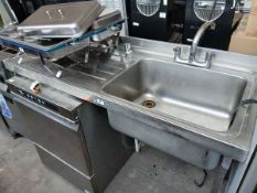 150cm stainless steel single bowl sink with tap set and part legs