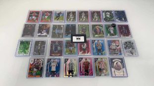 +VAT 30 Top Loaded serial numbered Football trading cards from various sets Where possible these