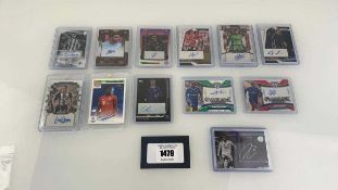 +VAT 12 Top Loaded/Slabbed Signature and predominantly serial numbered Football trading cards from