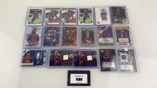 +VAT 17 Top Loaded Barcelona Patch/Signatured/Serial Numbered Football trading cards from various