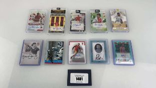 +VAT 10 Top Loaded/Slabbed Signature and predominantly serial numbered Football trading cards from