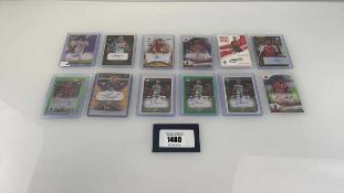 +VAT 12 Top Loaded Signature and predominantly serial numbered Football trading cards from various