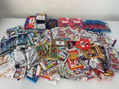 +VAT Bag containing football cards and stickers from various seasons Where possible these cards have