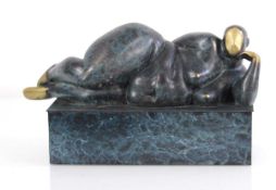 Attributed to Martin Klein (German, contemporary), a green-patinated figure modelled as a