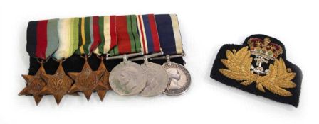 A group of Second World War medals including War, Defence, 1939-1945 Star, Atlantic Star, Pacific