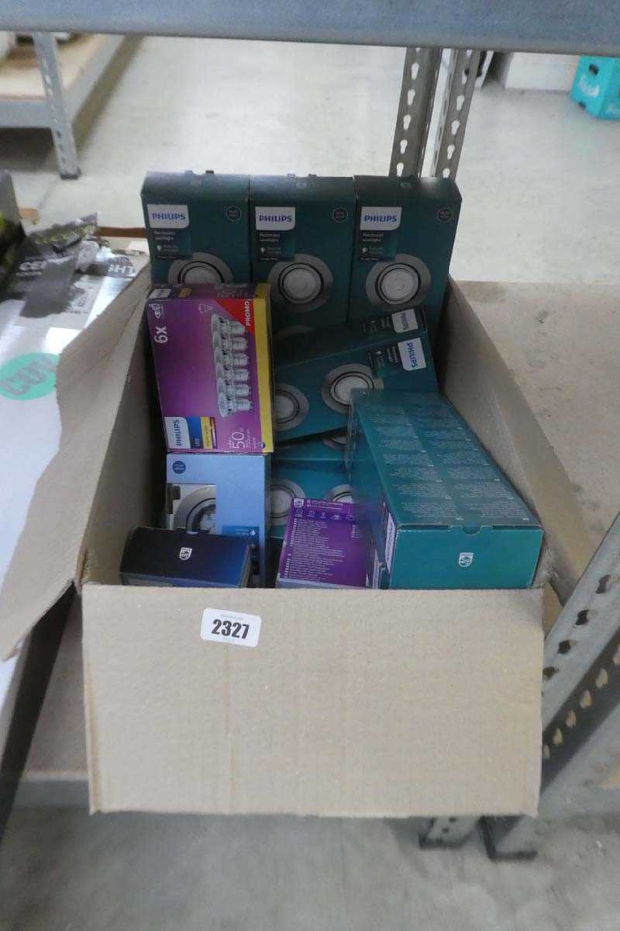 Philips recessed spotlights, Philips LED warm lightbulbs, etc.