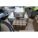 +VAT 5 boxes of slimline double switches with pack of 13ml surface boxes