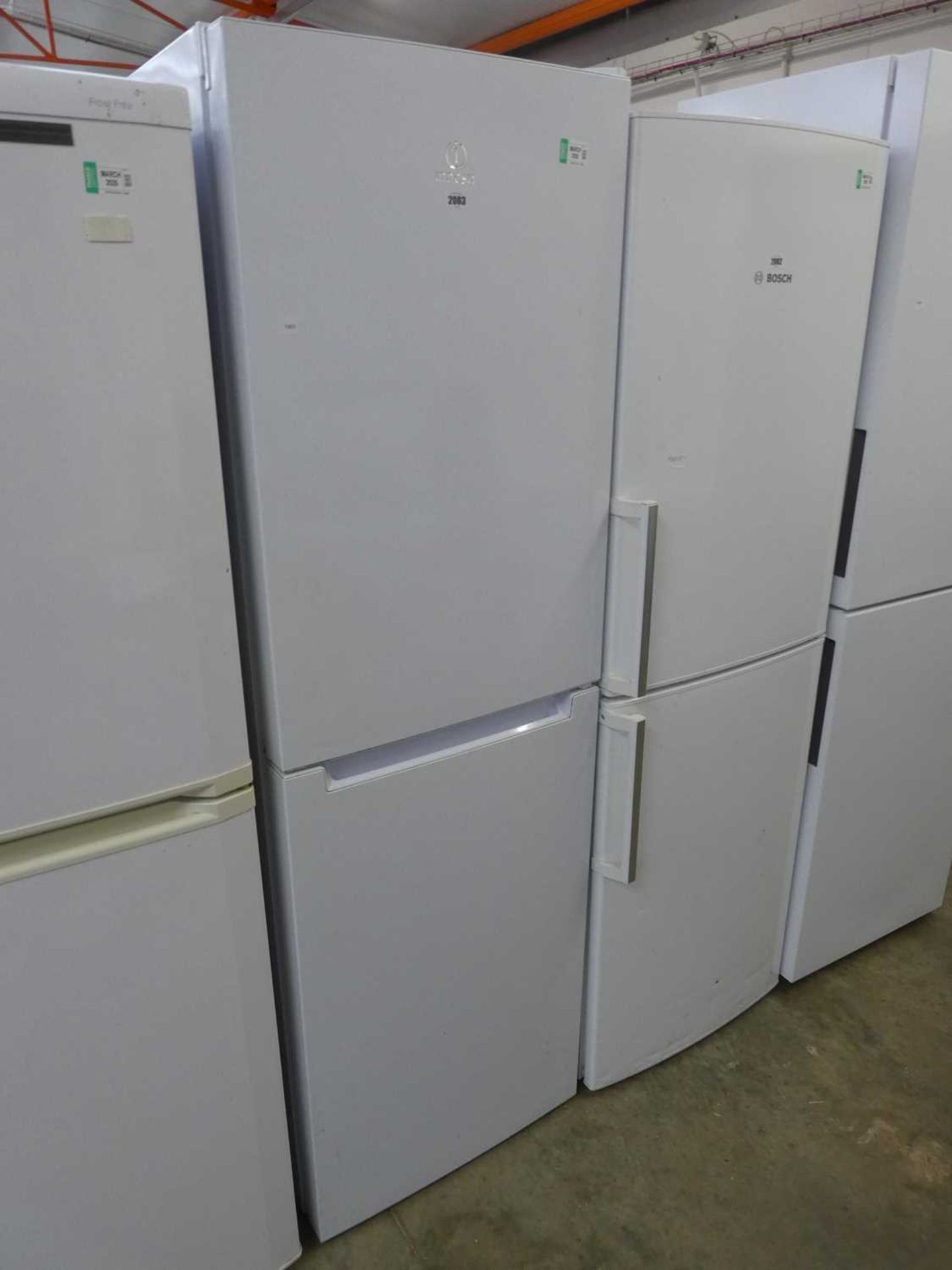 Indesit upright fridge freezer in white