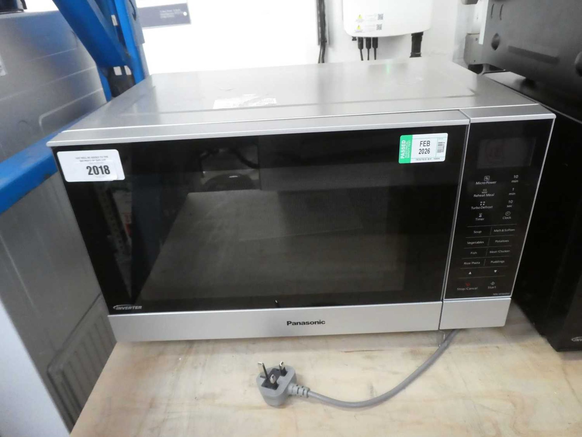 +VAT Panasonic inverter microwave in stainless steel finish (NN-SF464M)