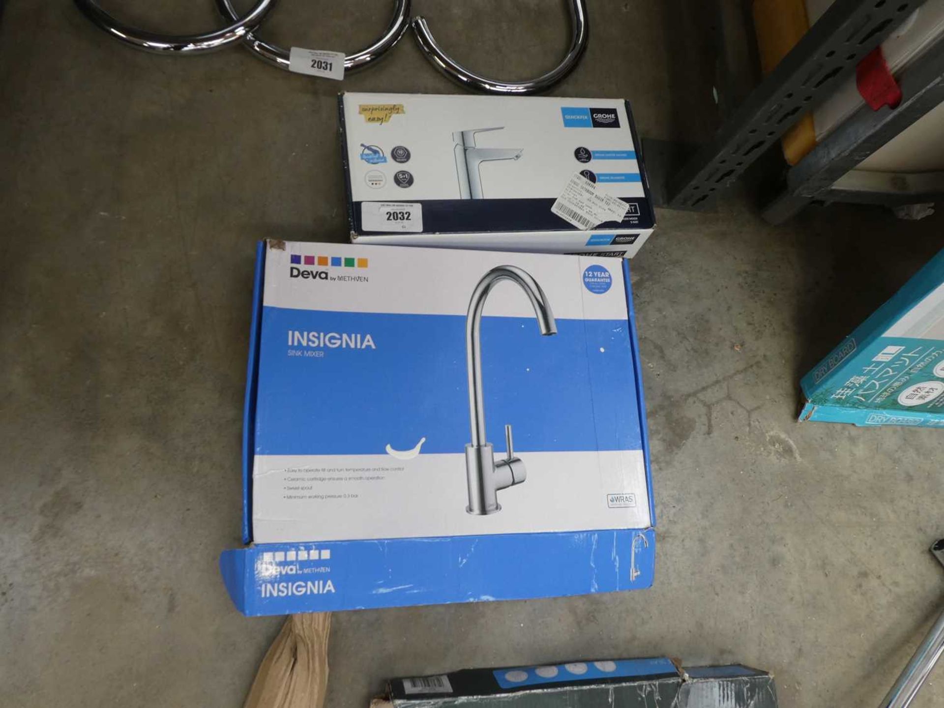 +VAT Boxed Grohe Start chrome basin tap with Insignia sink mixer tap