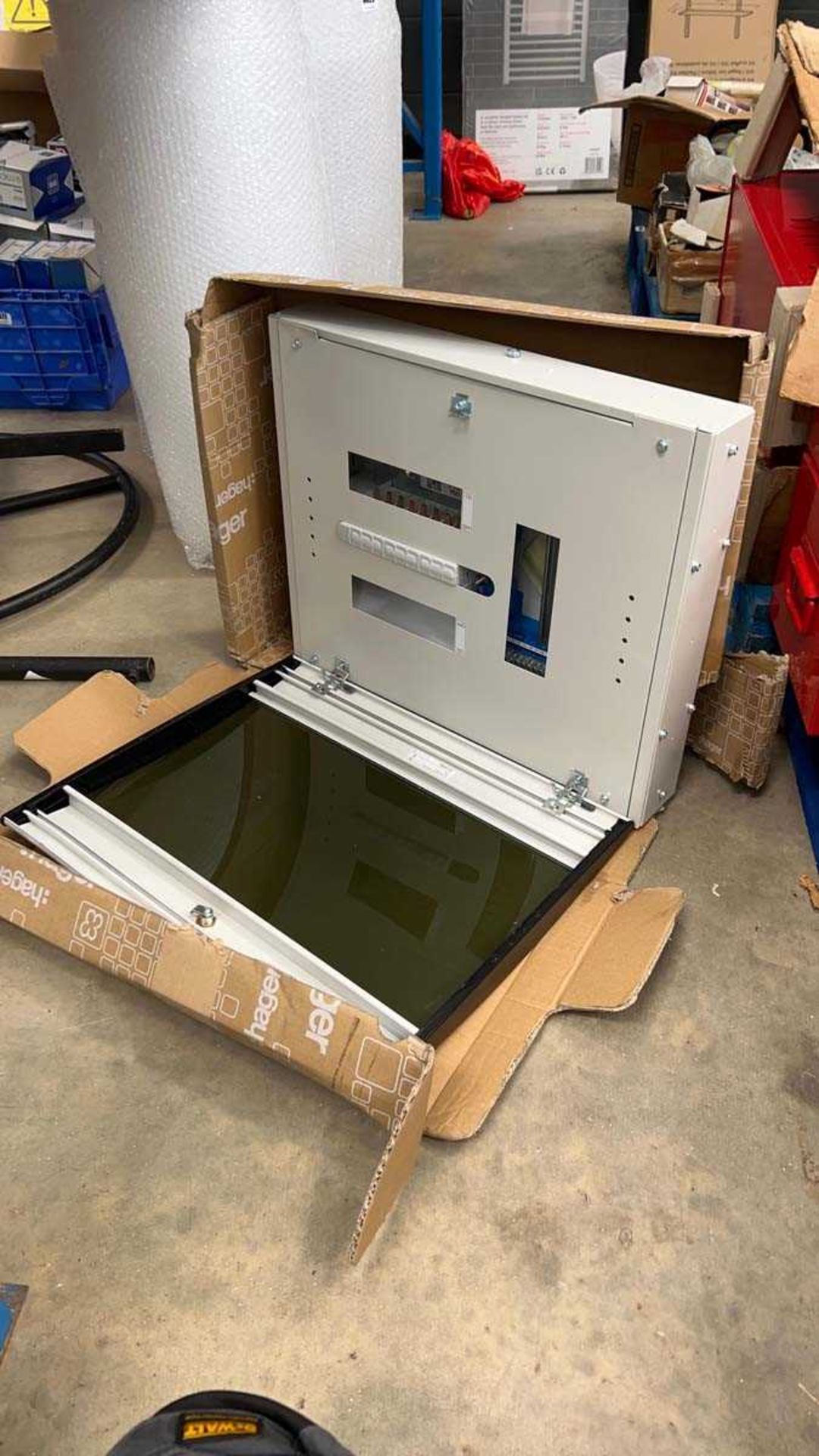 +VAT Boxed Hager distribution board with glass door