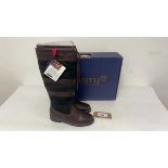 +VAT Dubarry Of Ireland EU41 galaway ex-fit boots in black / brown - boxed