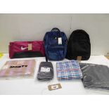 +VAT Nike Air 20L backpack and 40L holdall, Portland Gear backpack, Lenovo carry case, Monty