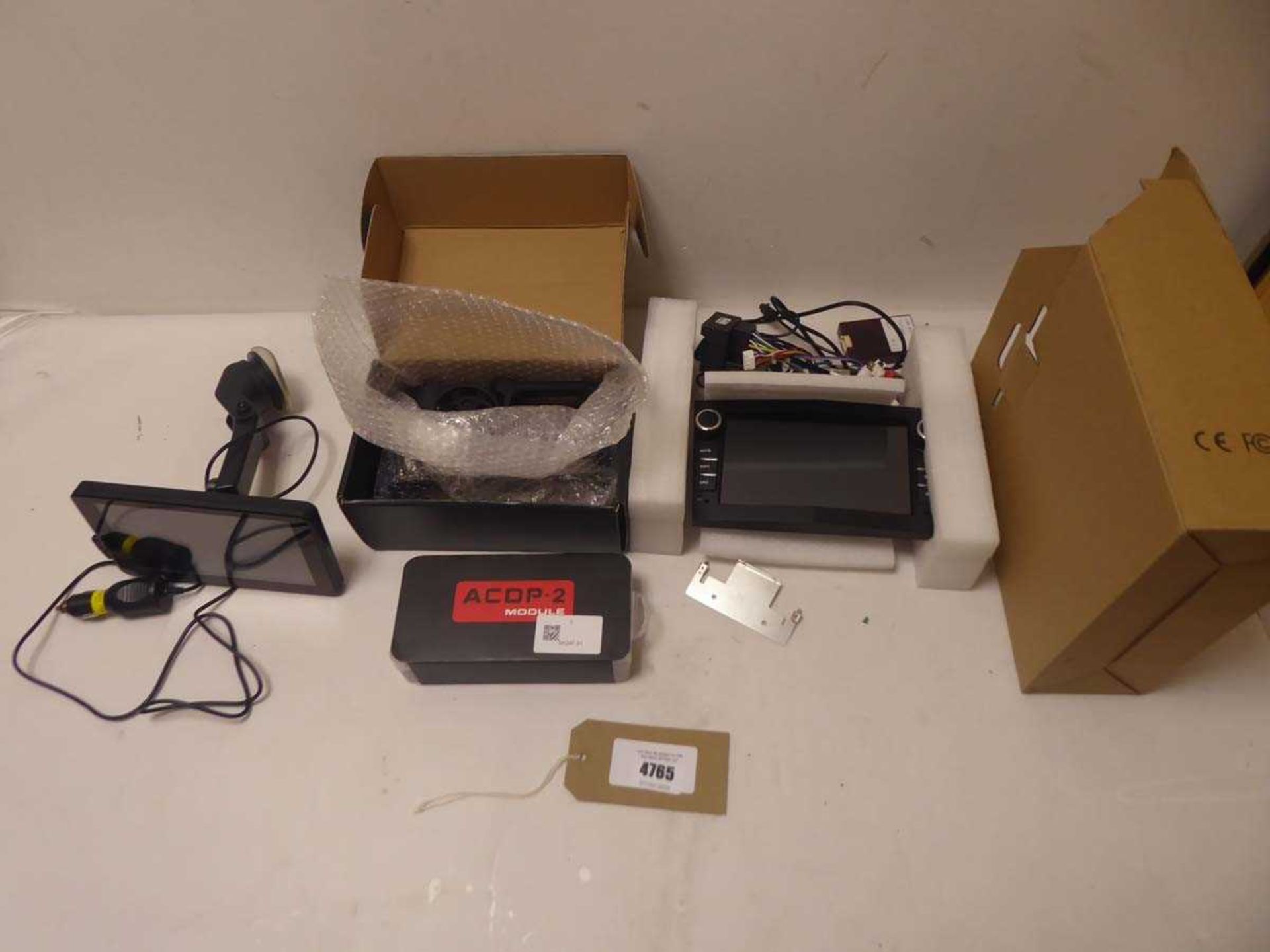 +VAT Car gadgets and technology parts to include a multimedia screen, plug in screen, ACDP-2