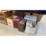 Four boxes of vinyl records