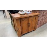 Rustic pine double door cupboard