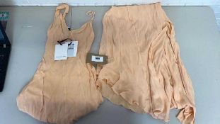 +VAT 2 X Victoria Beckham X Mango Asymmetrical Dress with Decorative Stitching Size UK 8