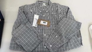 +VAT ARKET Relaxed Seersucker Shirt Black/White Size Eur 50