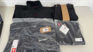 +VAT Selection of Engelbert Struass clothing; ladies black trousers UK 14R, softshell jacket UK M,