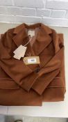 +VAT Jigsaw 100% Wool Maxi City Coat Brown Size UK 8
