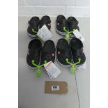 4 pairs of childrens Crocs in black (all size 11)