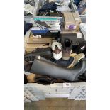 +VAT Pallet box containing a large quantity of used and odd shoes (grey pallet box not included)