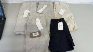 +VAT Collection of Zara Clothing to include Linen Shorts, Linen Blend Shorts, Sports Shorts in Sizes