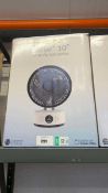 +VAT Meaco Sefte 10" counter top fan, boxed