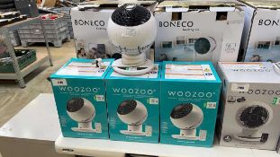 +VAT 3 boxed and 1 unboxed Woozoo table top fans