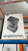 +VAT Boxed Simple Human 55L stainless steel pedal bin