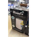 +VAT Wood's Cortina 12K Smart Home portable air conditioning unit, boxed