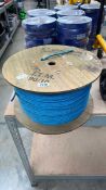 Large reel of blue rope