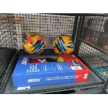 +VAT 2 Mitre footballs, together with a SLK The Ultimate Premium Pickle Ball set