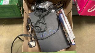 Sony Playstation 2 with controller and Grand Theft Auto 3