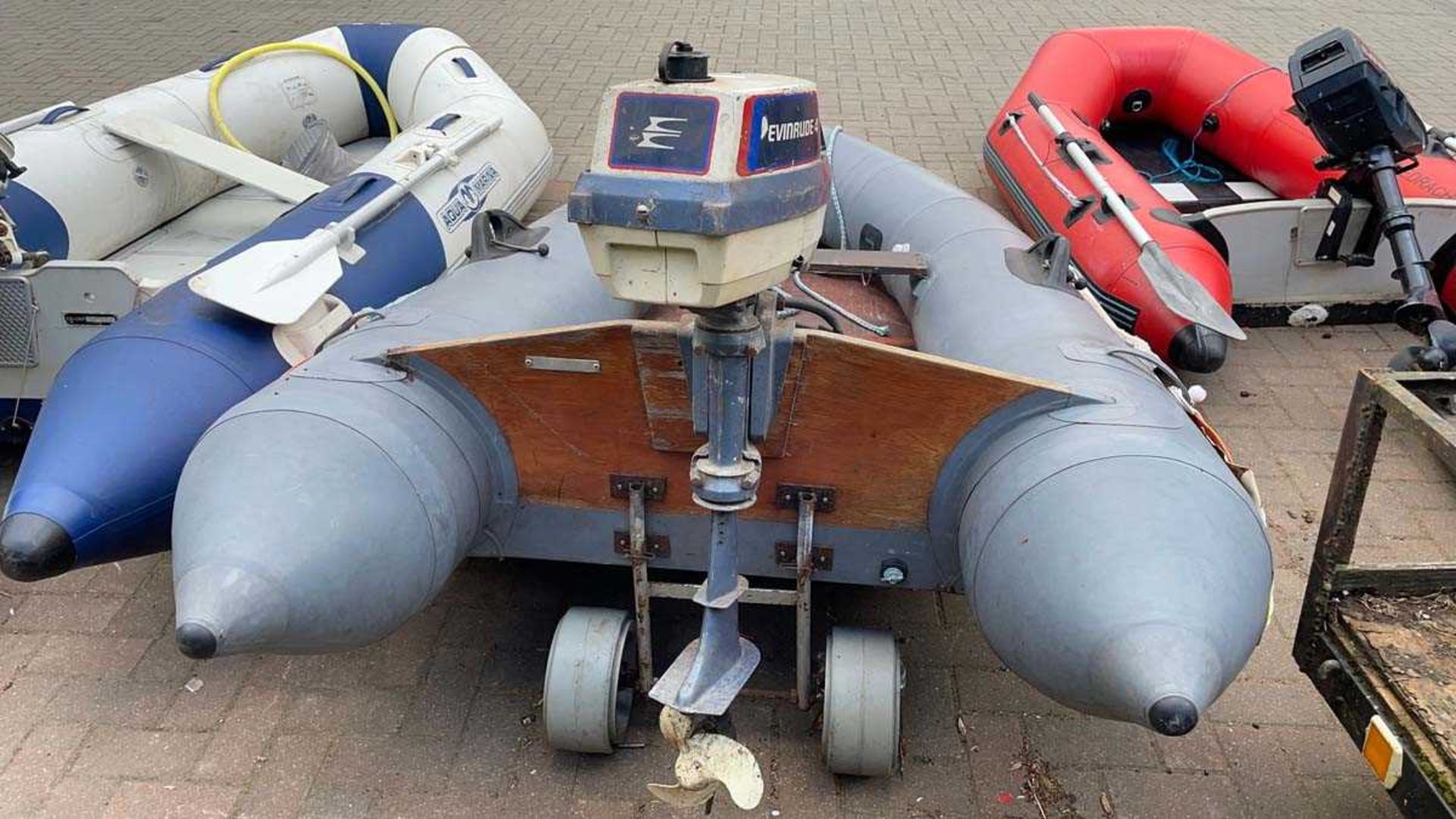 Avon Rover R2-80 inflatable dinghy with a 3 Evinrude outboard petrol motor