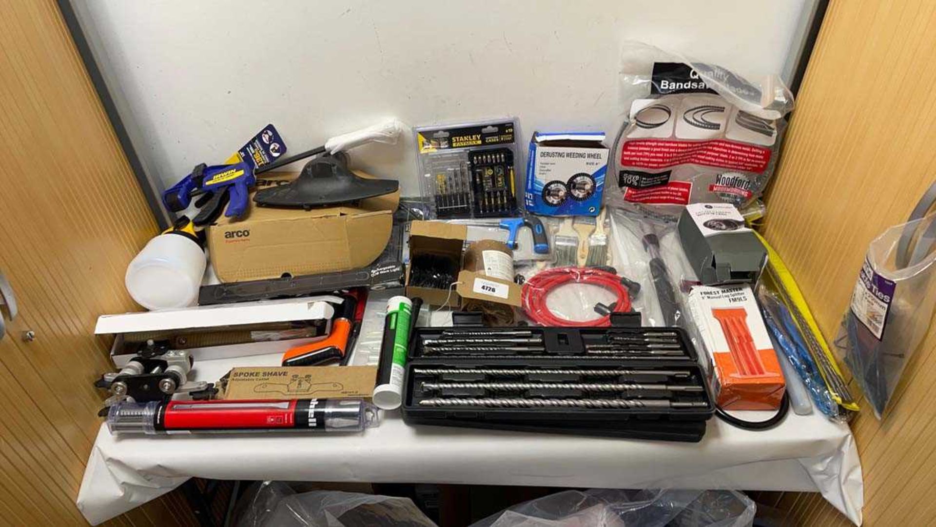 +VAT Tool selection to include a junior hacksaw, cased drill bits, Einhell drill bits, weeding