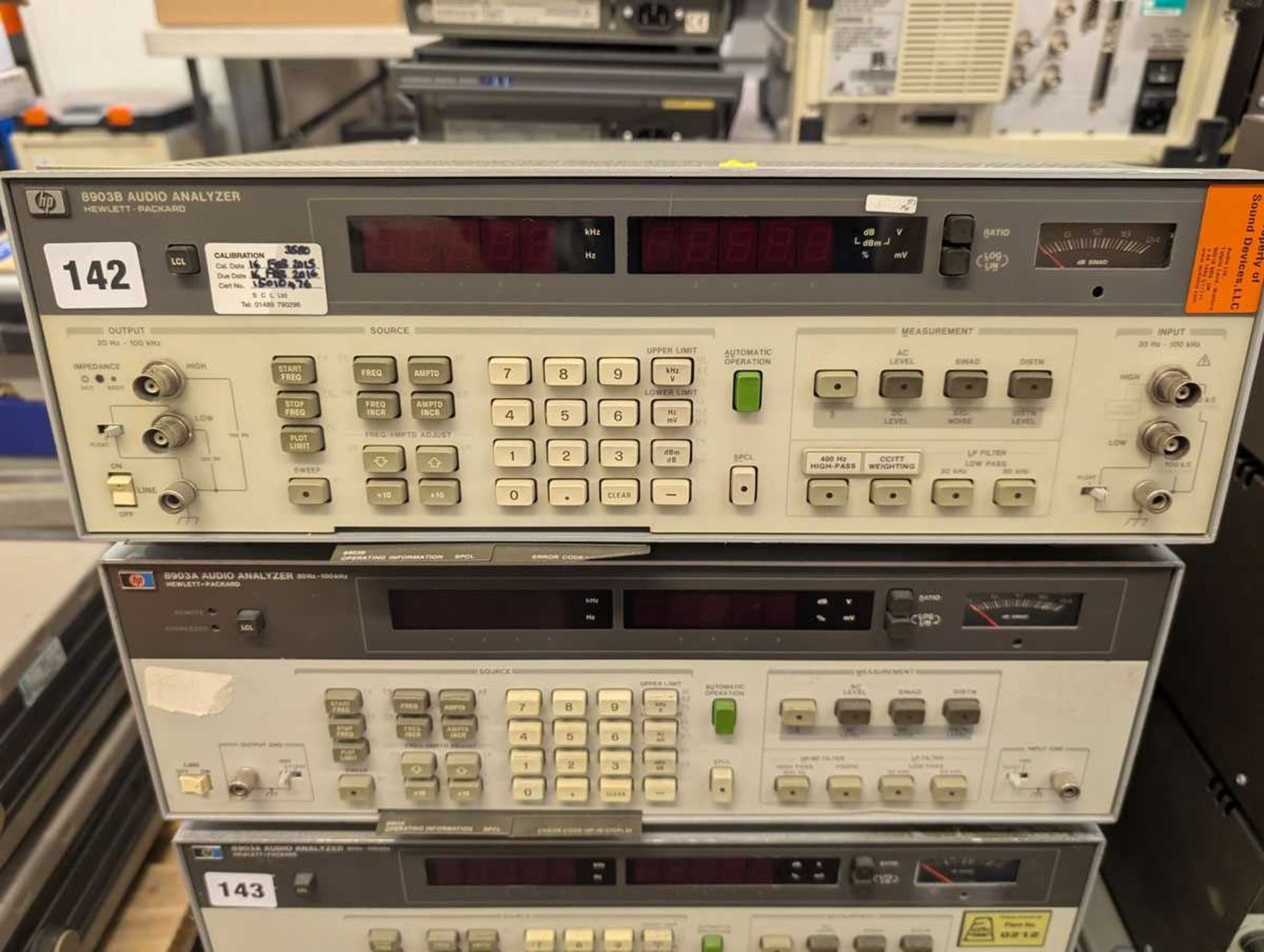 +VAT 2x 8903B audio analysers
