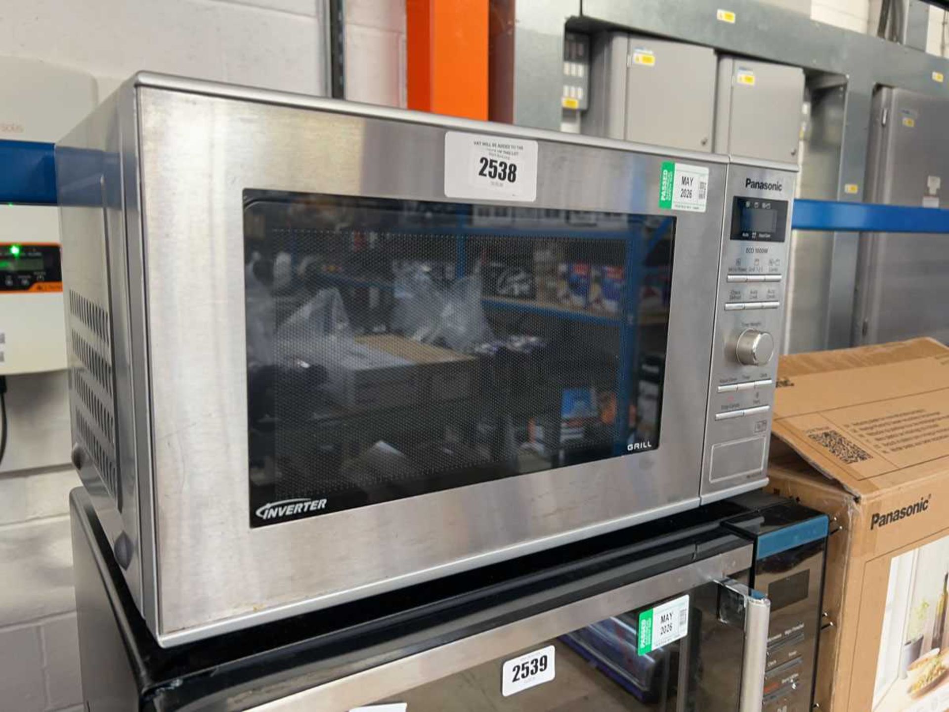 +VAT Panasonic NN-GD37HS digital microwave oven in stainless steel finish